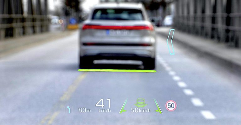 Audi apporte la réalité augmentée à l’affichage tête haute