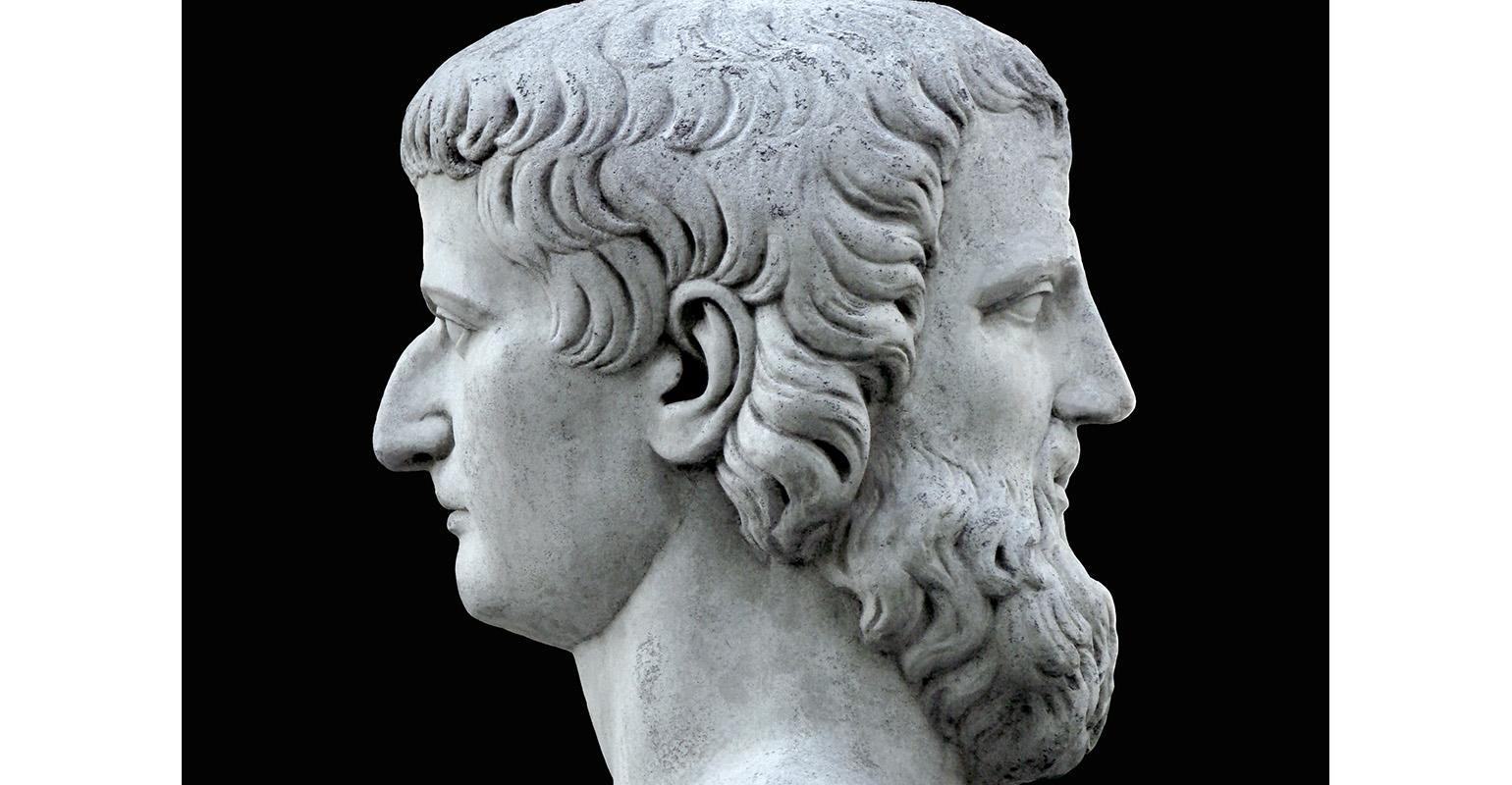 Sculpture du dieu romain Janus