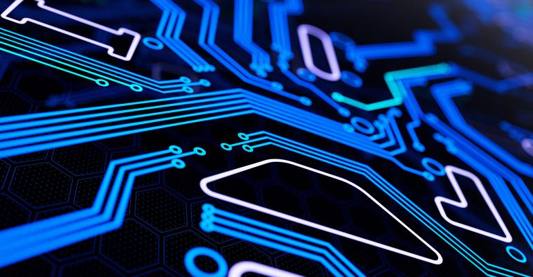 disposition futuriste du circuit imprimé