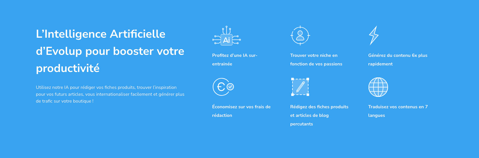Avis evolup fonctionnalités